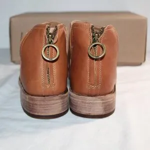 beek Shoes Nwb Beek Falcon Cognac Back Zip Leather Booties